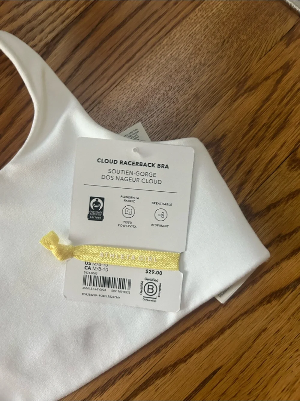 Athleta Girl cloud racerback sport bras, new size 8-10